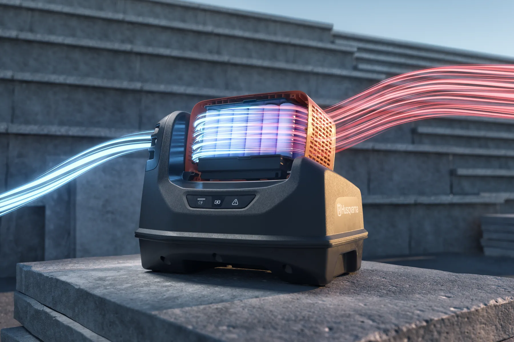 PACE batteries, Active cooling while charging