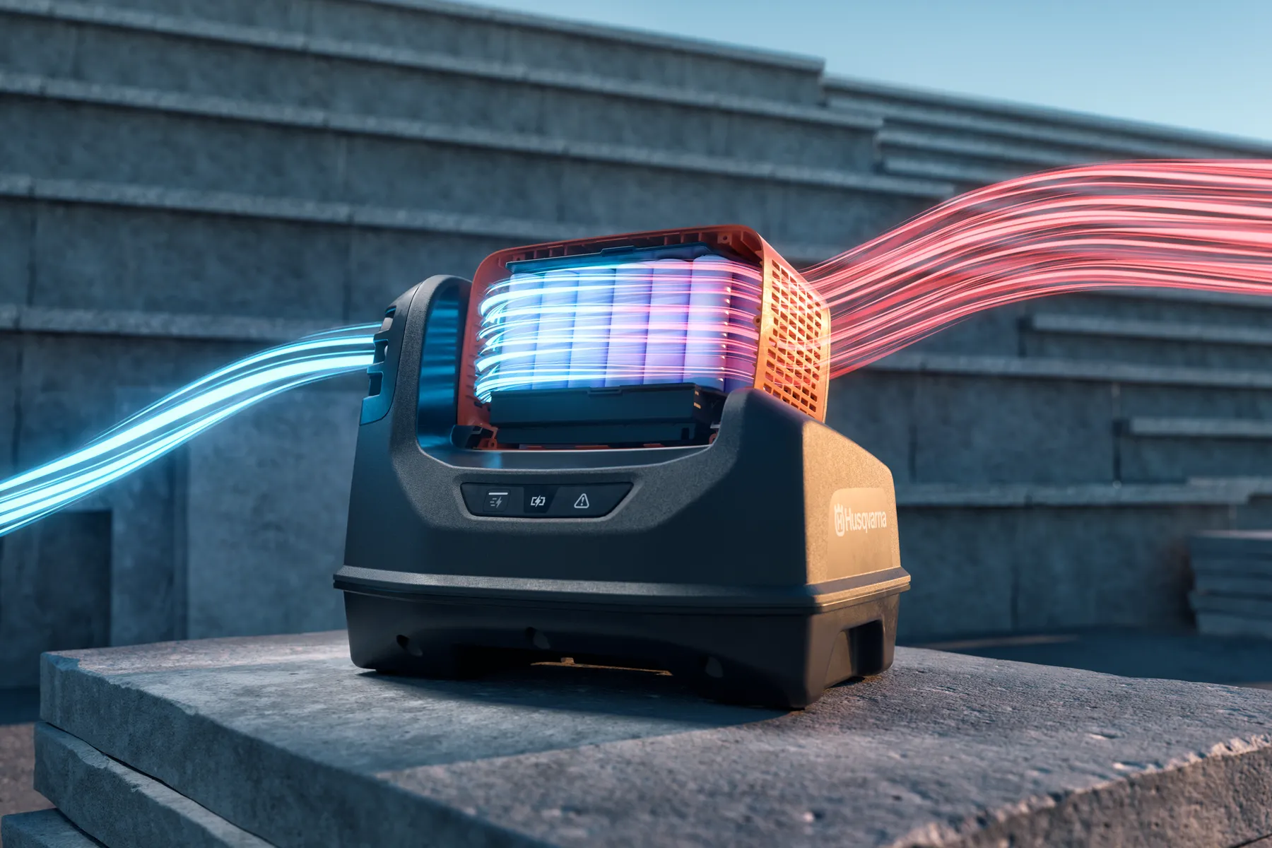 PACE batteries, Active cooling while charging