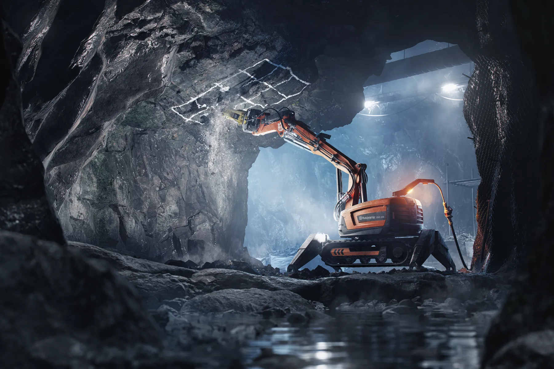 Husqvarna DXR in action – Mining