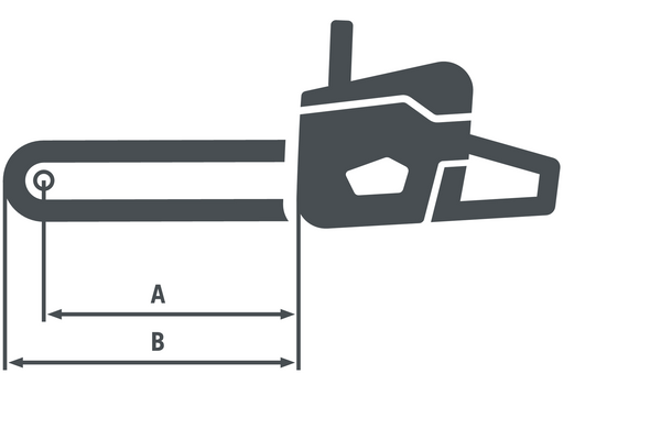 Bar length and cutting depth illustration