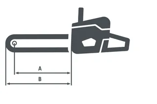 Bar length and cutting depth illustration