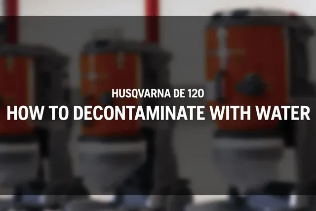 Husqvarna DE 120 – How to decontaminate with water