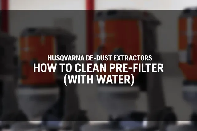 How to clean pre-filter (with water) – Husqvarna DE-Dust Extractors