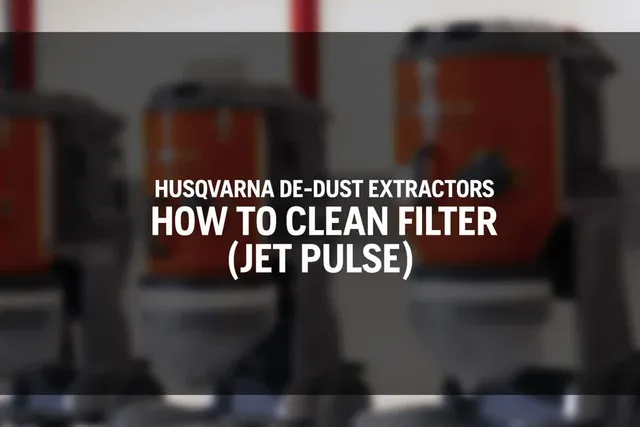 How to clean filter (jet pulse) – Husqvarna DE-Dust Extractors