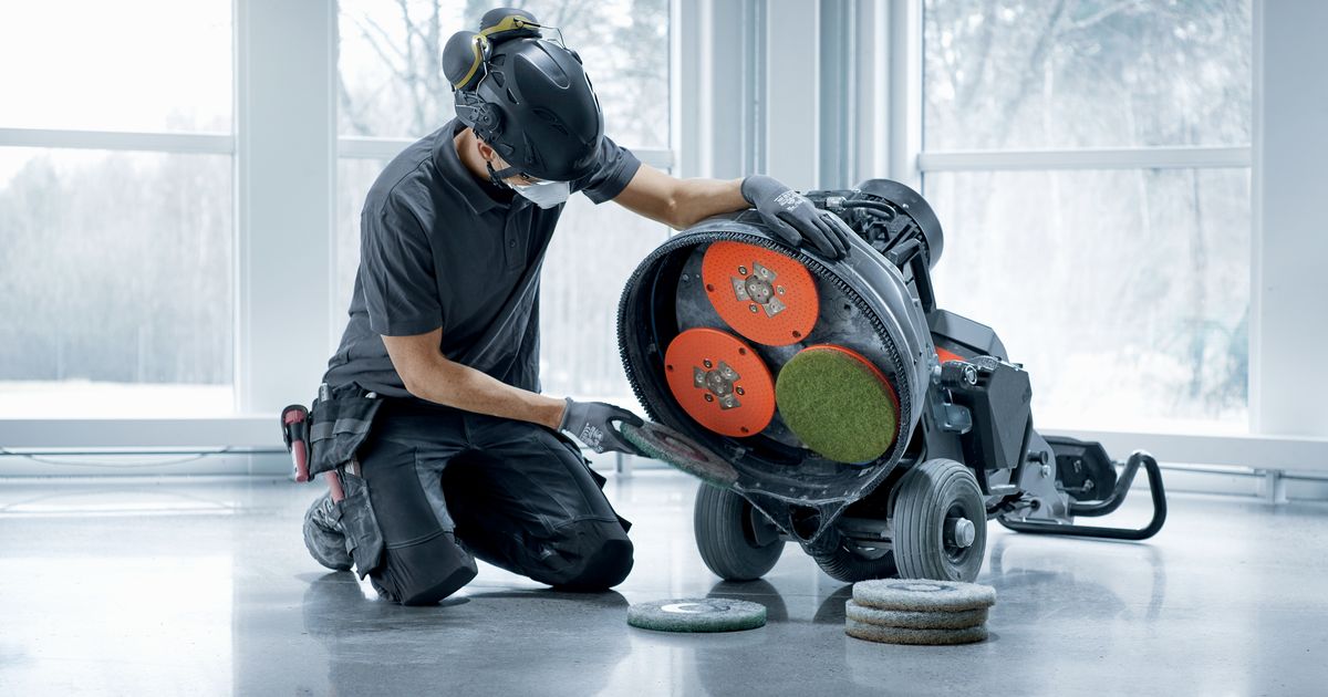 Tool selector for floor grinding Husqvarna US