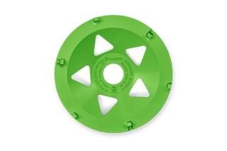 Top view of a Husqvarna construction grinding disc with visible segments.