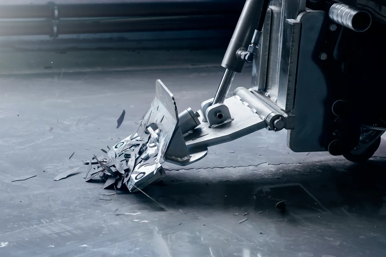 Husqvarna floor scraper in action