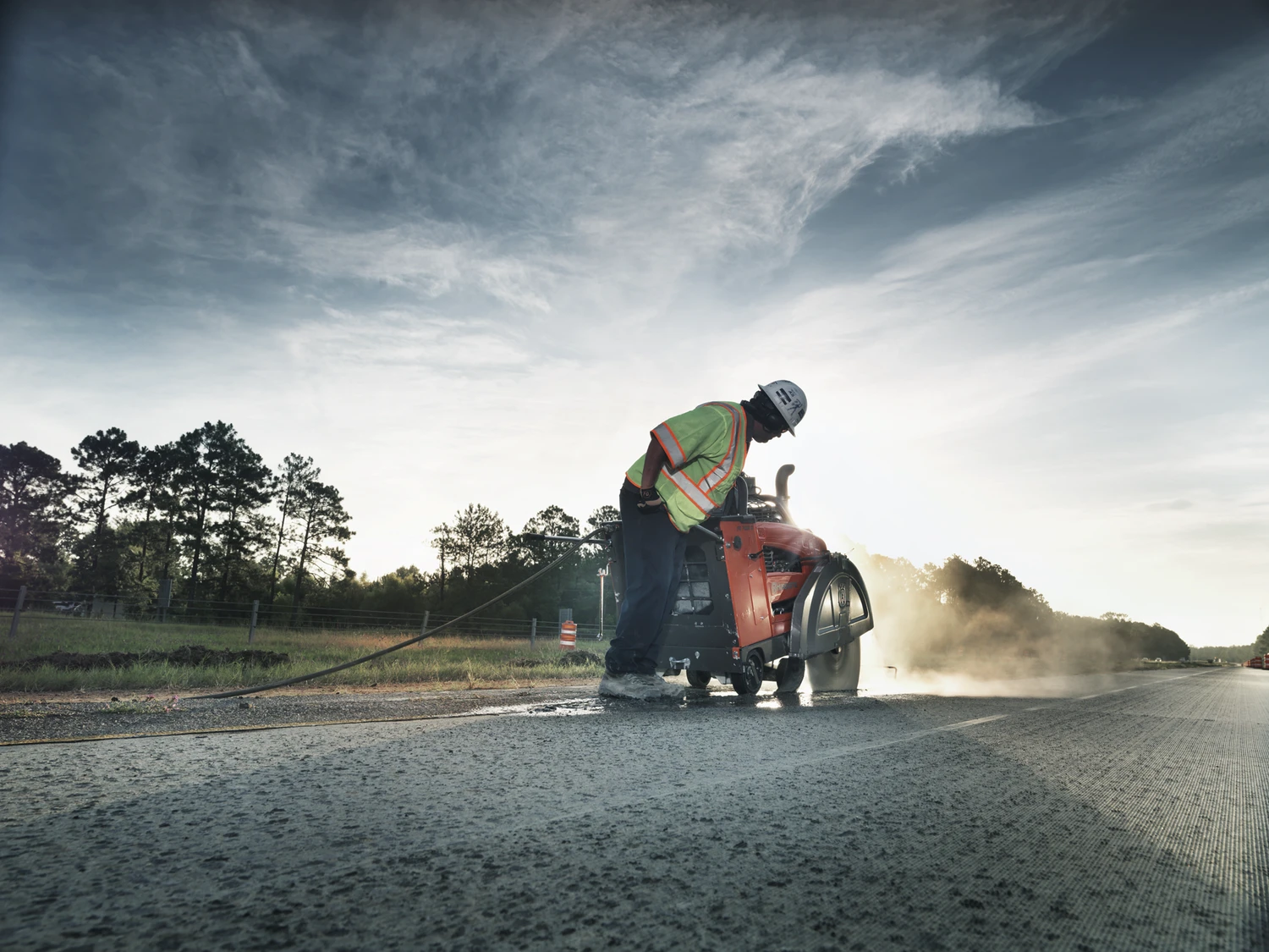 Husqvarna walk-behind floor saw